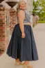 Brunch On The Pier Stripe Mid Dress Curves sold by Impressions