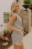 Dockside Cutie Stripe Romper in Black sold by Impressions