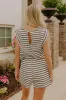 Dockside Cutie Stripe Romper in Black sold by Impressions