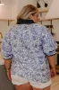 Sonoma Charm Floral Top in Sky Blue Curves sold by Impressions