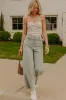 The Lorelai High Waist Pearl Embellished Jean in Pear sold by Impressions