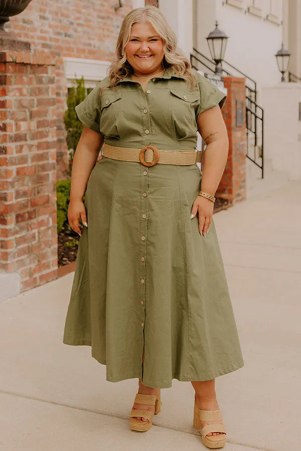 Chic Cityscape Button Down Midi Dress Curves sold by Impressions