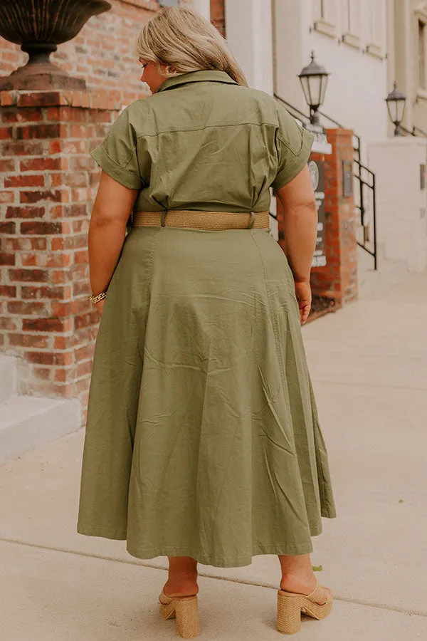 Chic Cityscape Button Down Midi Dress Curves sold by Impressions product image thumbnail 5