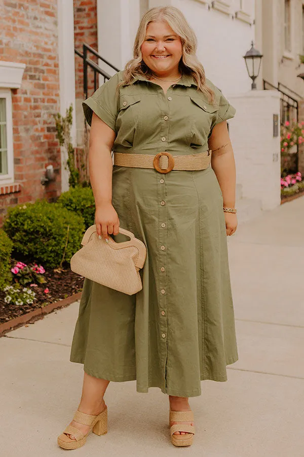 Chic Cityscape Button Down Midi Dress Curves sold by Impressions product image thumbnail 3