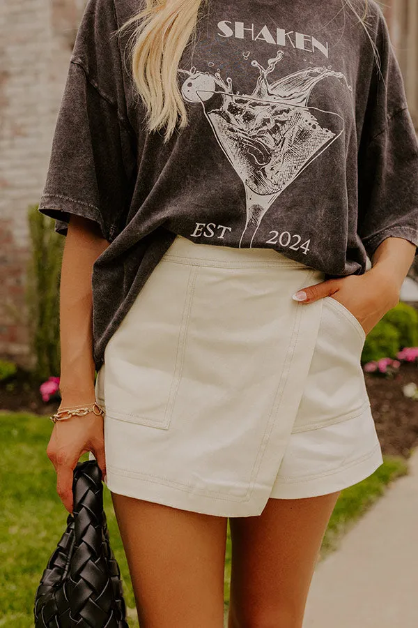 The Zailey High Waist Skort in French Vanilla sold by Impressions product image thumbnail 2