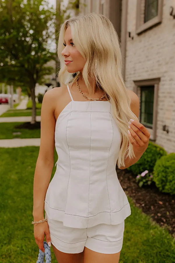 Penthouse Views Denim Top sold by Impressions