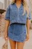 Downtown Chic High Waist Denim Skort sold by Impressions