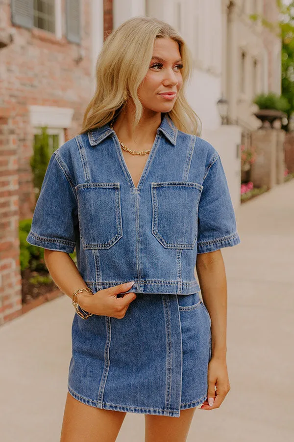 Downtown Chic Denim Top sold by Impressions product image thumbnail 4