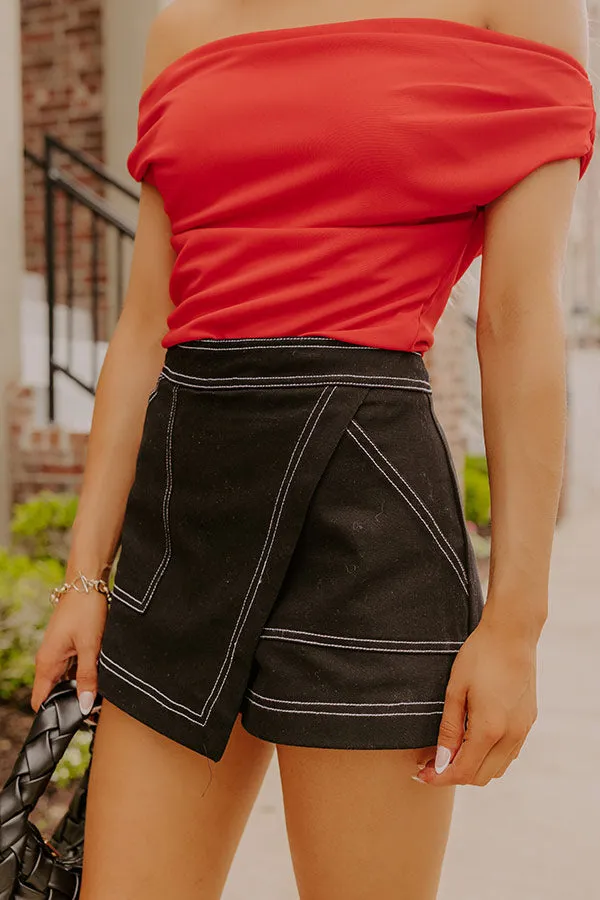 The Zailey High Waist Skort in Black sold by Impressions product image thumbnail 5