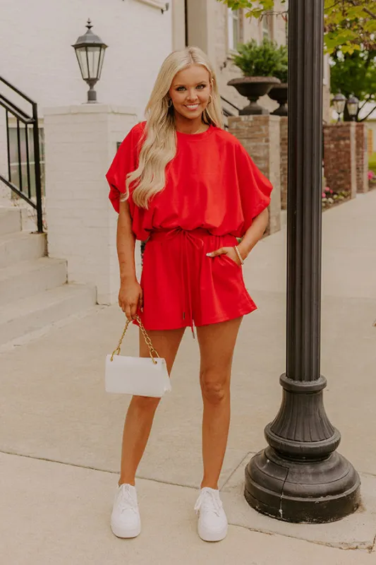 Everyday Chic Bubble Top in Red sold by Impressions