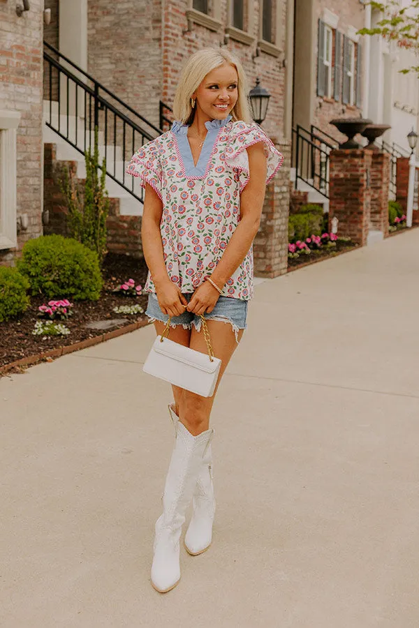 Picnic Ready Floral Shift Top sold by Impressions