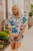 Cozumel Cutie Floral Top in Blue sold by Impressions