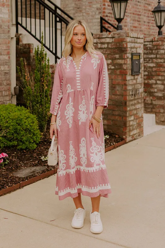 Playa Del Perfection Midi Dress in Dusty Purple sold by Impressions