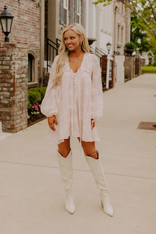 Chic Sweetheart Embroidered Mini Dress in Peach sold by Impressions product image thumbnail 4