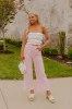 The Lorelai High Waist Pearl Embellished Jean in Lavender sold by Impressions