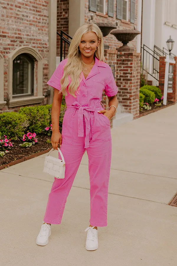 Capturing Memories Denim Jumpsuit in Violet sold by Impressions product image thumbnail 3