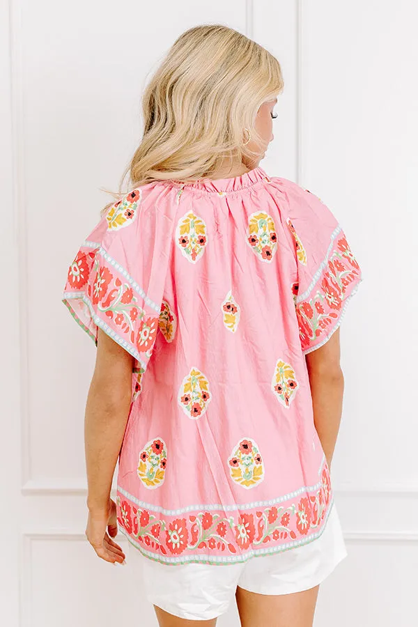 Margaritas On The Boardwalk Floral Top sold by Impressions product image thumbnail 4