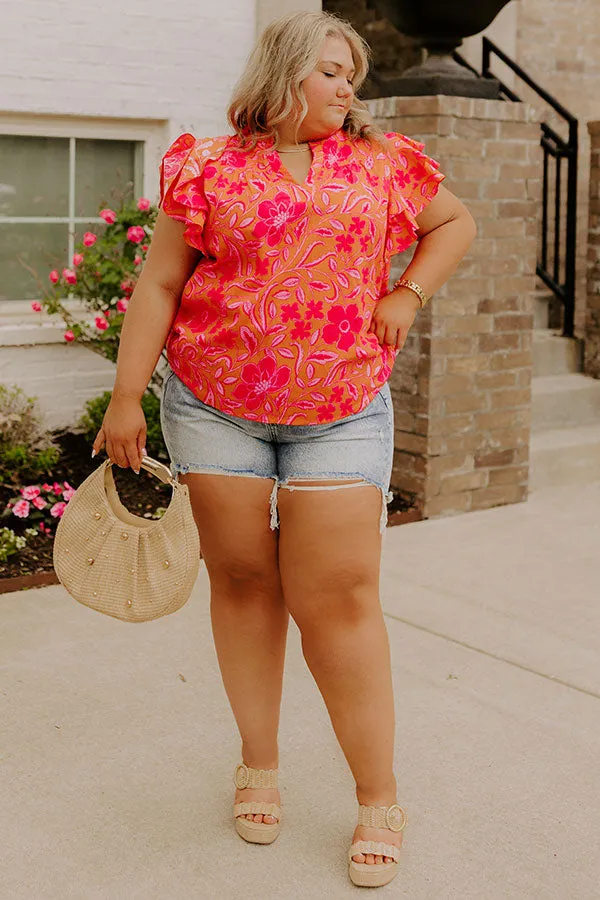 Mimosas Sippin' Floral Top Curves sold by Impressions product image thumbnail 5