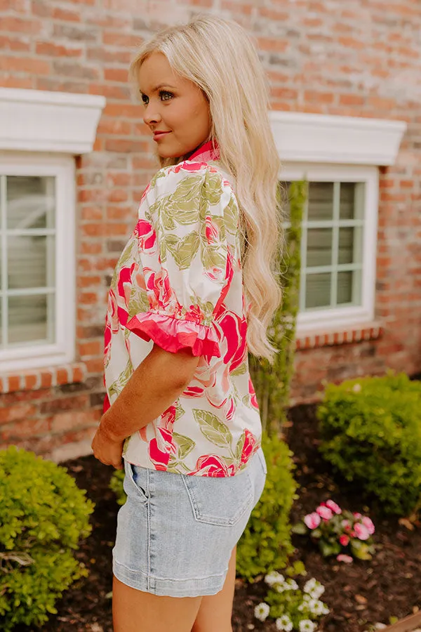 Botanical Garden Stroll Ruffle Top sold by Impressions product image thumbnail 3