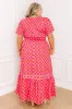 Santorini Bliss Maxi Dress in Pink Curves sold by Impressions