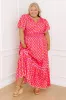 Santorini Bliss Maxi Dress in Pink Curves sold by Impressions