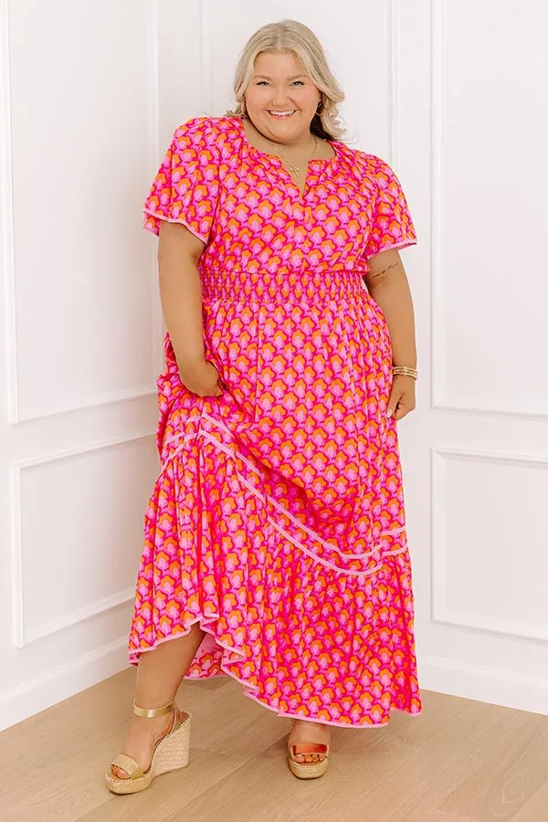 Santorini Bliss Maxi Dress in Pink Curves sold by Impressions product image thumbnail 5