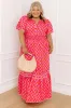Santorini Bliss Maxi Dress in Pink Curves sold by Impressions