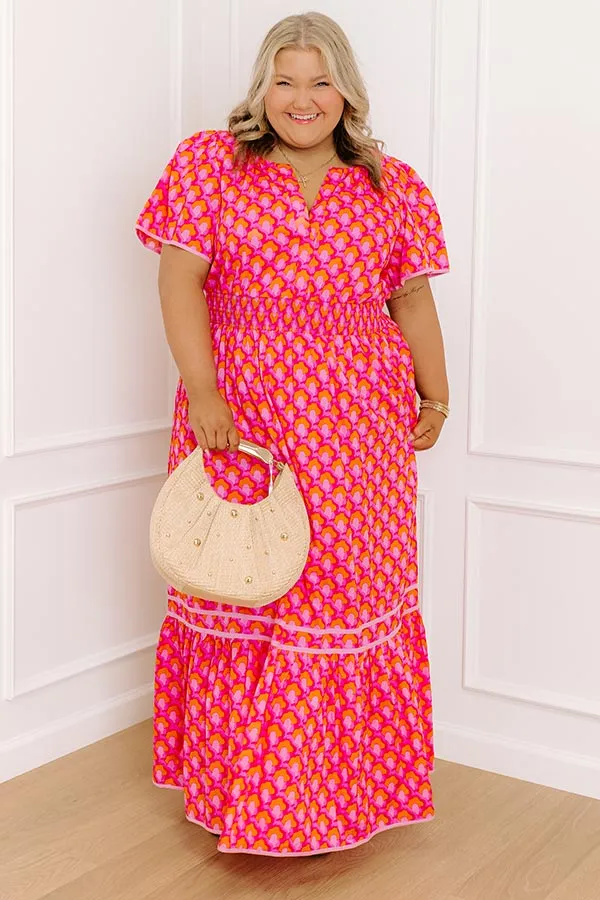 Santorini Bliss Maxi Dress in Pink Curves sold by Impressions product image thumbnail 2