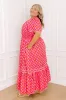 Santorini Bliss Maxi Dress in Pink Curves sold by Impressions