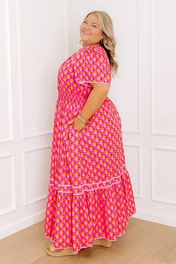 Santorini Bliss Maxi Dress in Pink Curves sold by Impressions product image thumbnail 3