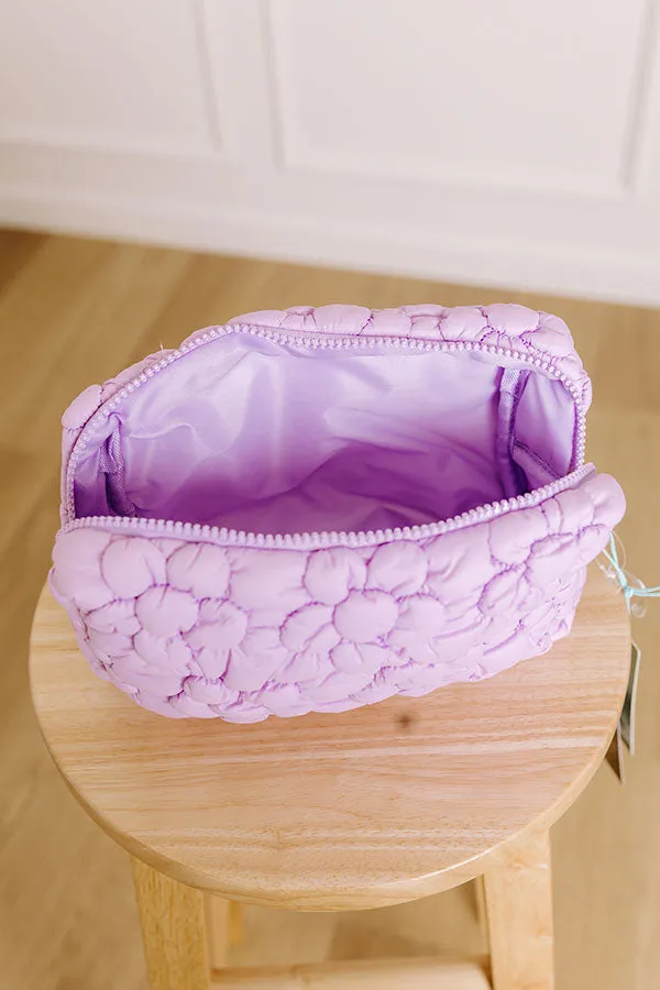 The Flora Puffer Cosmetic Bag in Dusty Purple sold by Impressions product image thumbnail 2