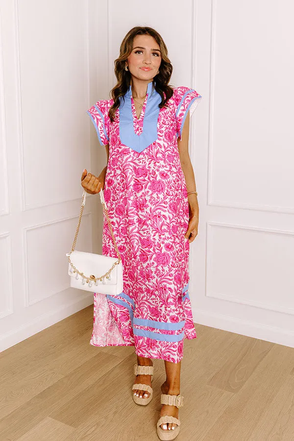 Veranda Views Floral Midi Dress in Pink sold by Impressions product image thumbnail 3