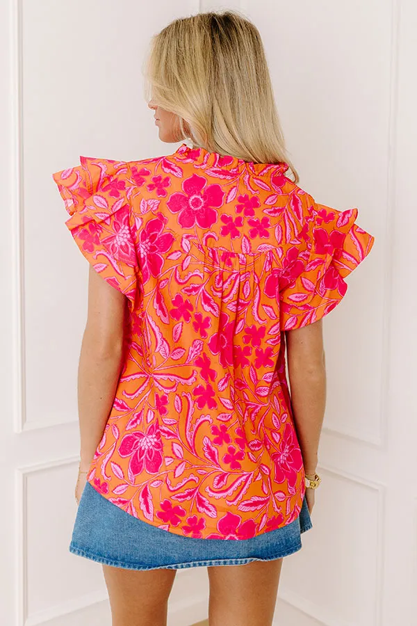 Mimosas Sippin' Floral Top sold by Impressions product image thumbnail 4