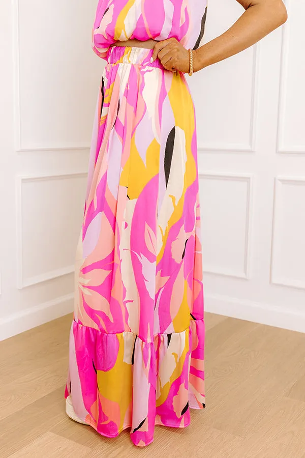 Shades Of Paradise High Waist Maxi Skirt in Pink sold by Impressions product image thumbnail 3