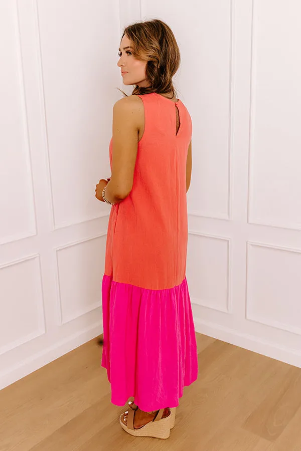 Sunbeam Stroll Color Block Midi Dress sold by Impressions product image thumbnail 4