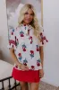 Garden Party Chic Floral Top in Red sold by Impressions