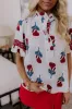 Garden Party Chic Floral Top in Red sold by Impressions