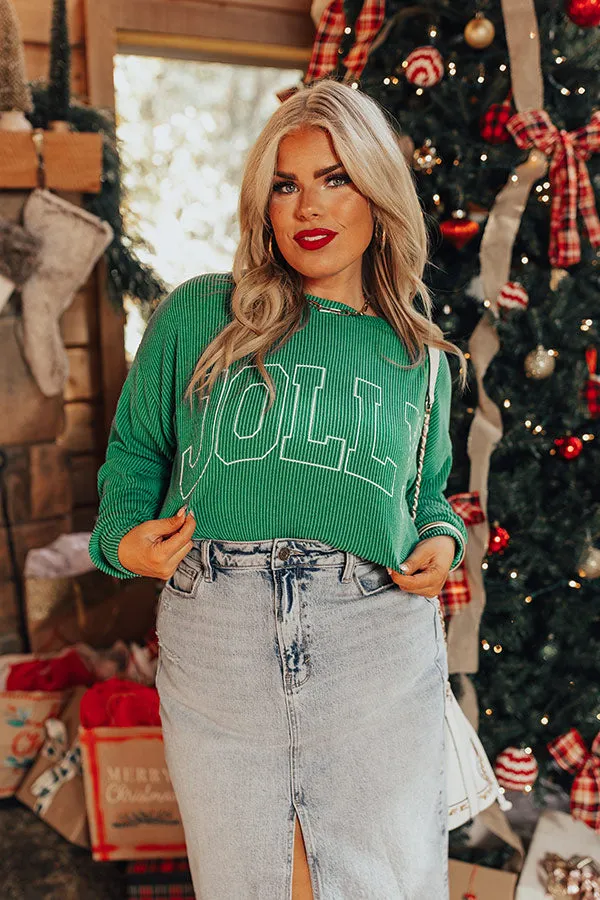 Jolly Graphic Tee In Green Curves sold by Impressions product image thumbnail 2