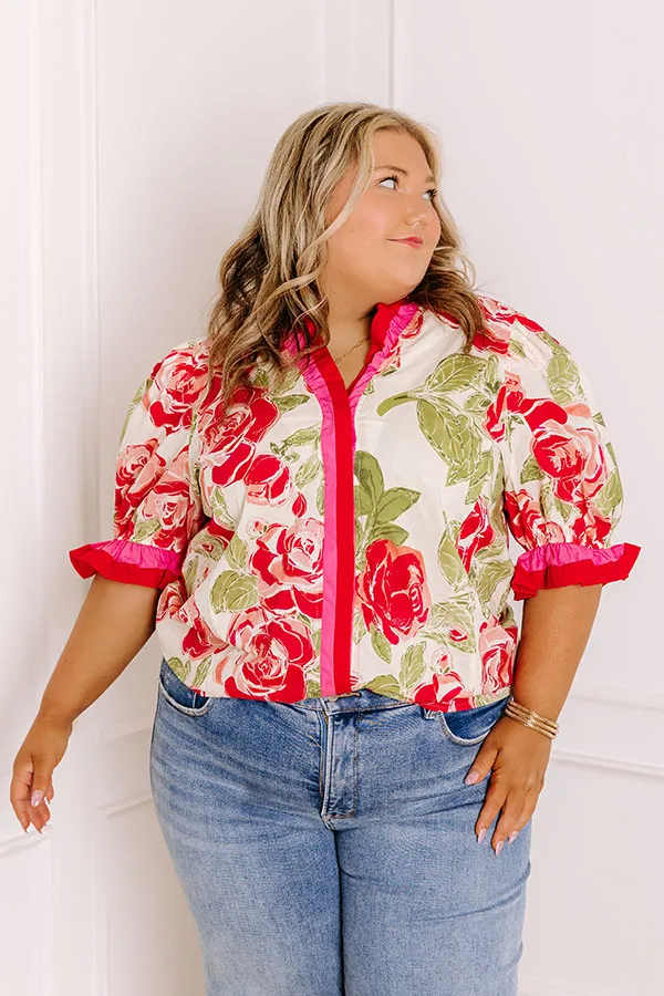 Botanical Garden Stroll Ruffle Top Curves sold by Impressions product image thumbnail 2