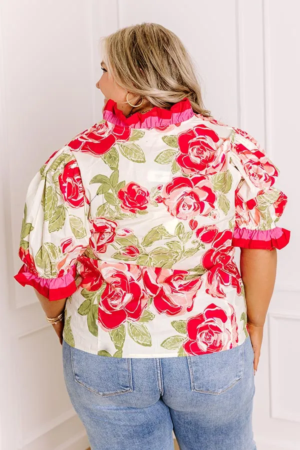 Botanical Garden Stroll Ruffle Top Curves sold by Impressions product image thumbnail 4