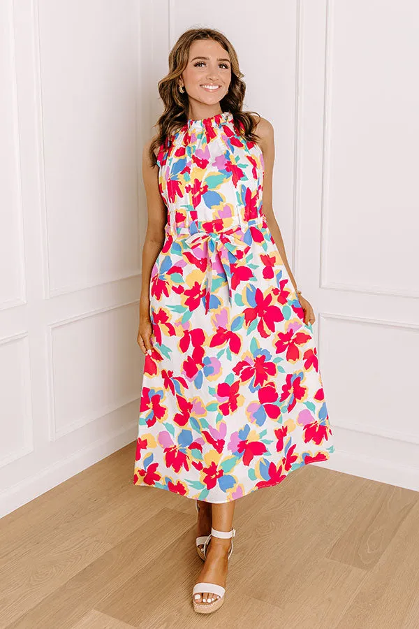 Sunny Disposition Floral Midi Dress sold by Impressions