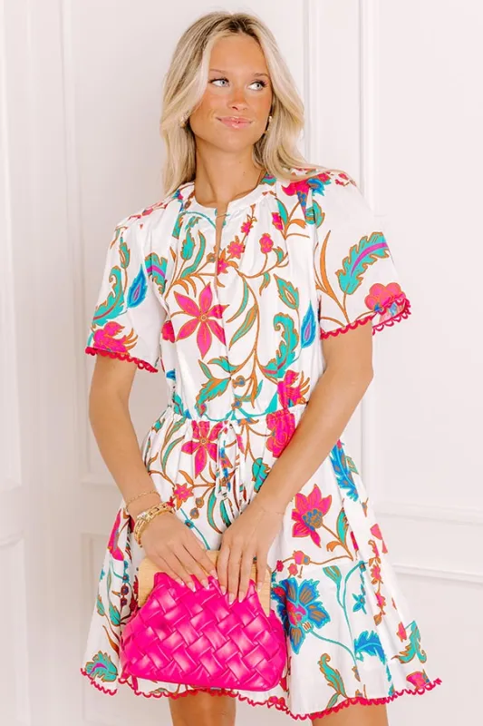 Sip in Style Floral Mini Dress sold by Impressions