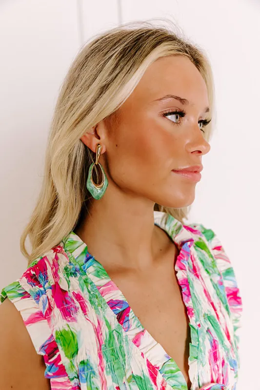 Kind Smile Earrings in Green sold by Impressions