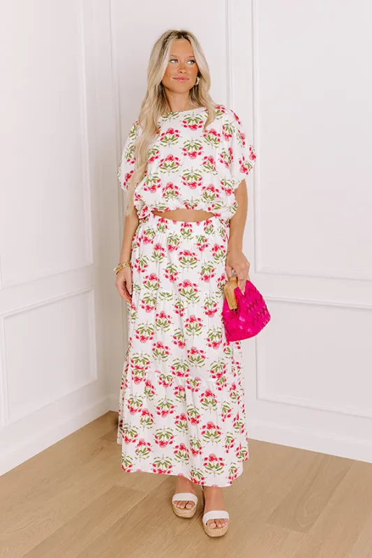 Fresh Blooms High Waist Floral Maxi Skirt sold by Impressions