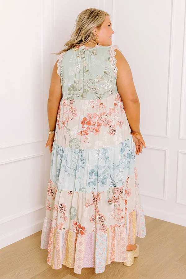 Garden Party Cutie Color Block Maxi Dress Curves sold by Impressions product image thumbnail 4