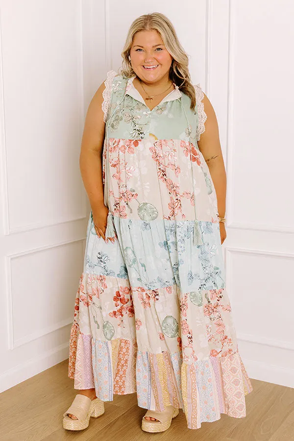 Garden Party Cutie Color Block Maxi Dress Curves sold by Impressions product image thumbnail 5