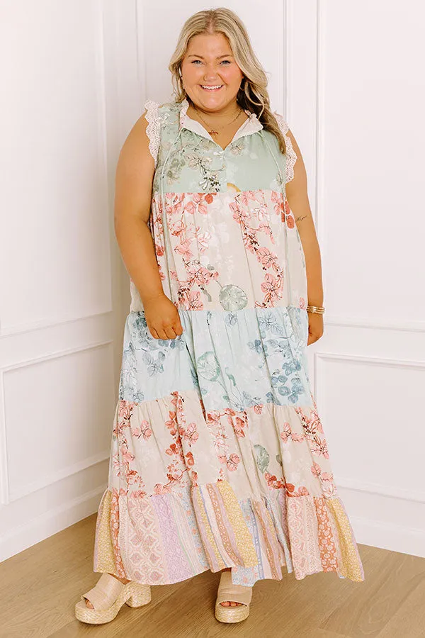 Garden Party Cutie Color Block Maxi Dress Curves sold by Impressions product image thumbnail 2