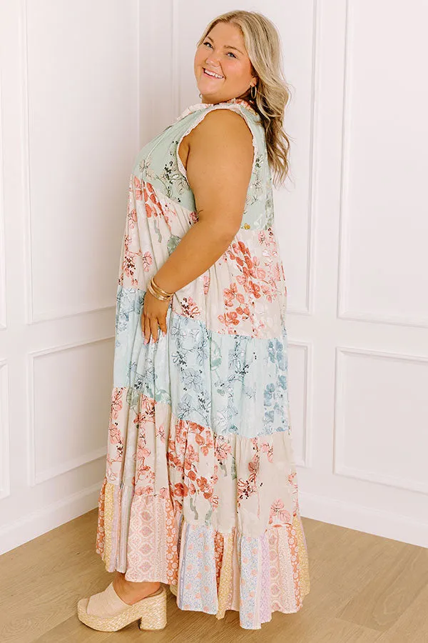 Garden Party Cutie Color Block Maxi Dress Curves sold by Impressions product image thumbnail 3