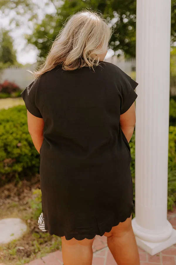 Patio Brunch Mini Dress in Black Curves sold by Impressions product image thumbnail 4