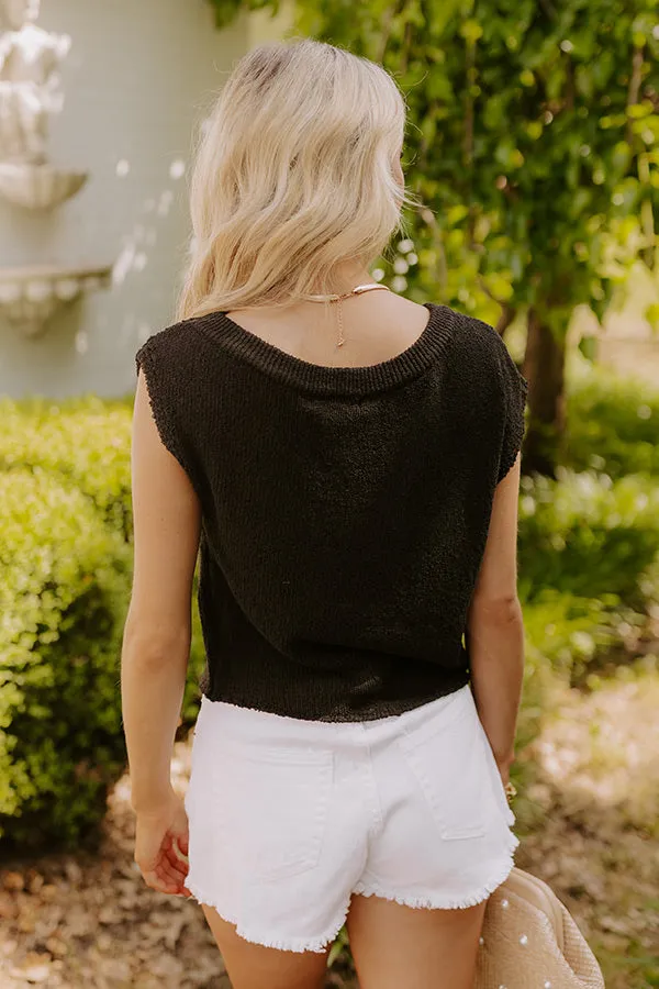 Take Me To Nantucket Knit Top in Black sold by Impressions product image thumbnail 5